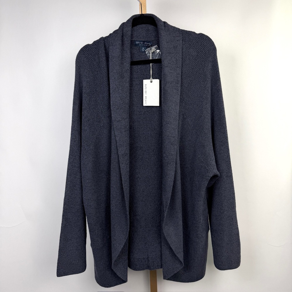 Barefoot Dreams Cocoon Cardigan Womens 3X Indigo CozyChic Ultra Lite Luxury